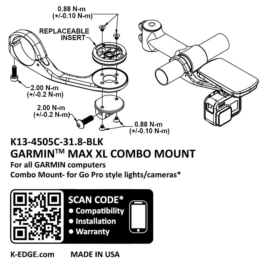 K-Edge Mount Max Combo XL Garmin