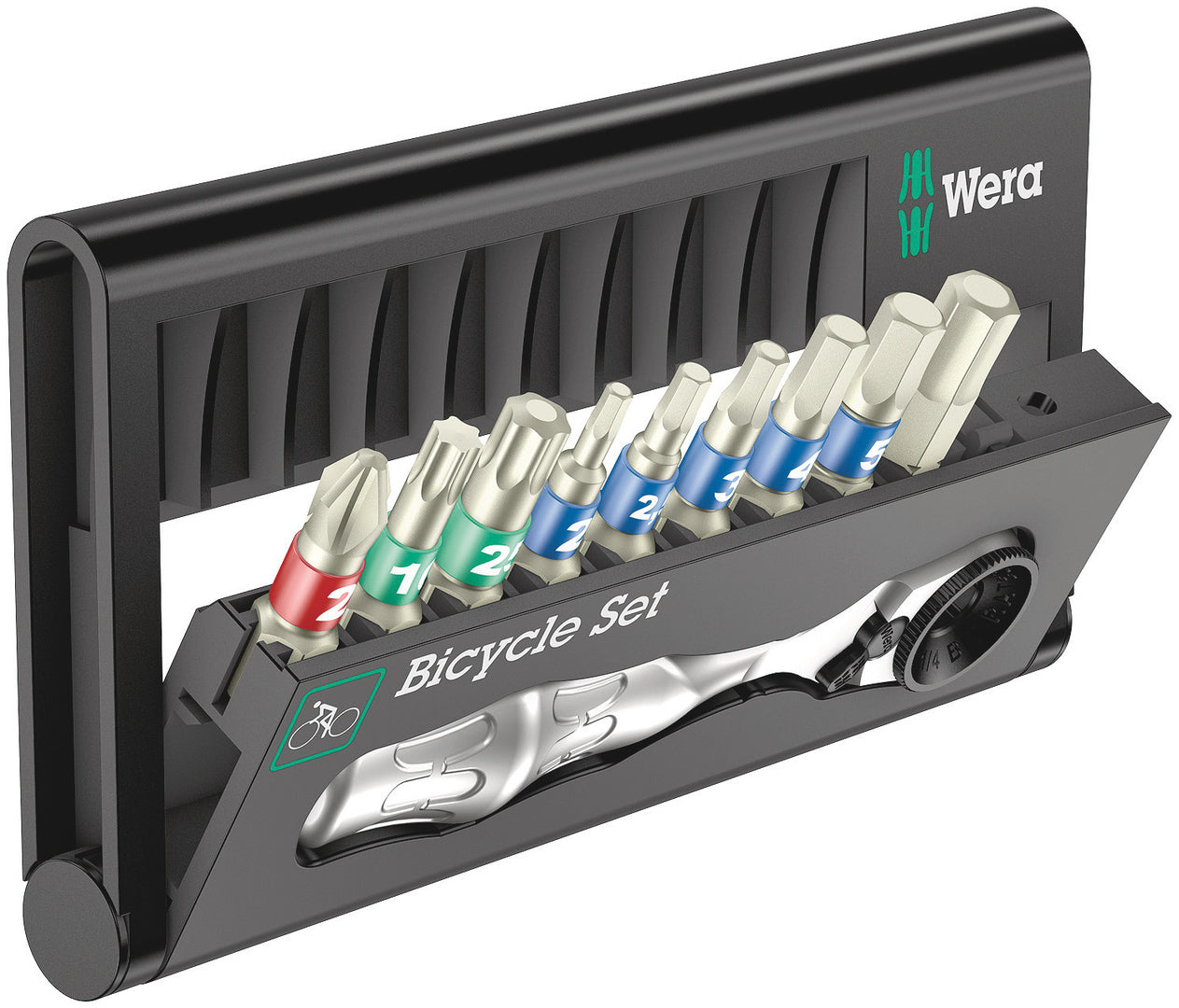 Bicycle Set 9 Bit assortment, stainless with ratchet