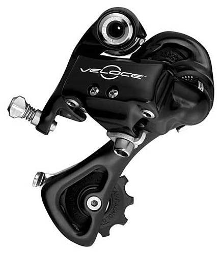 Veloce 10 Speed Black Rear Derailleur Med Cage