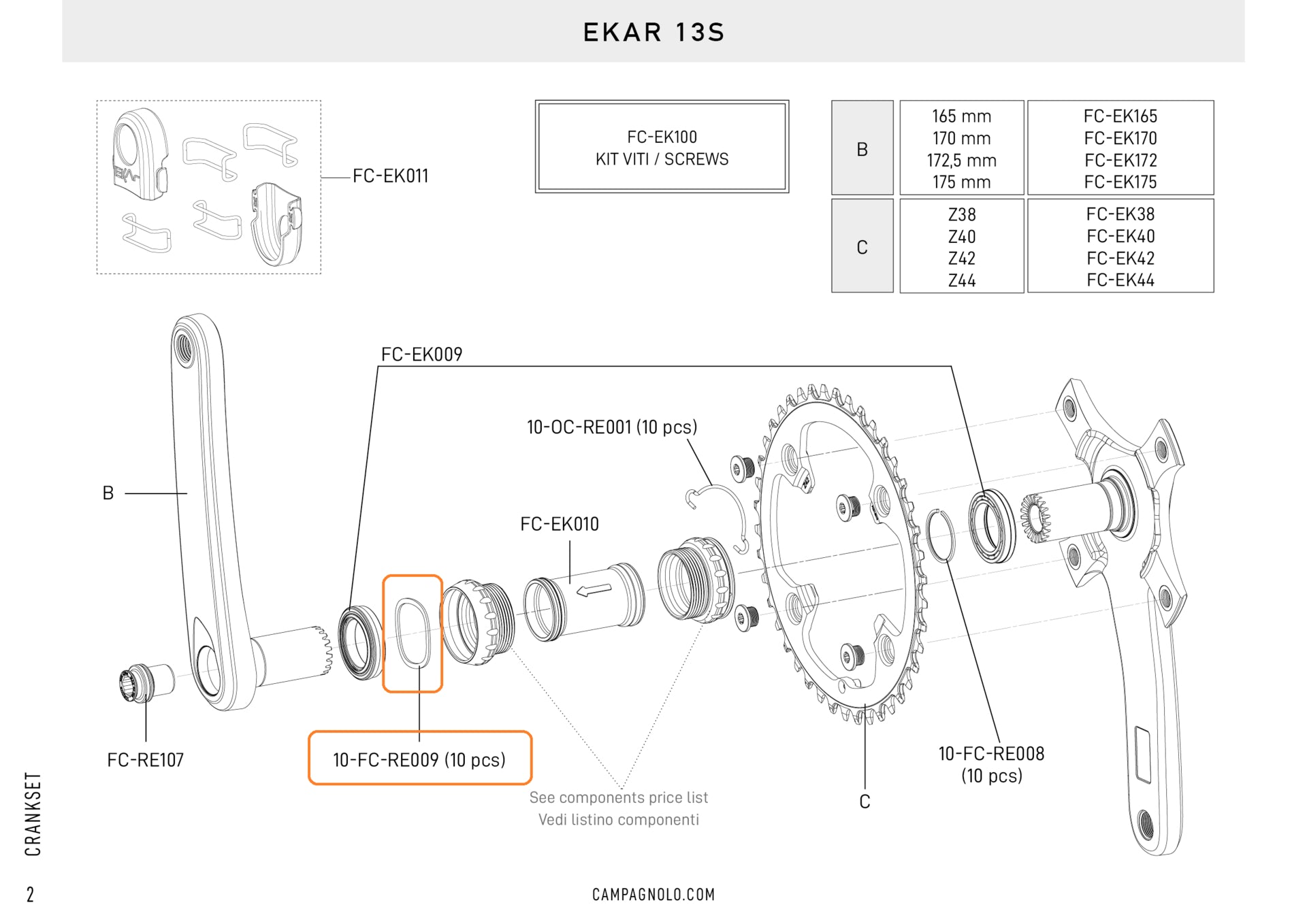 Crankset Spindle UT Crinkle Thrust Washer (10pcs)