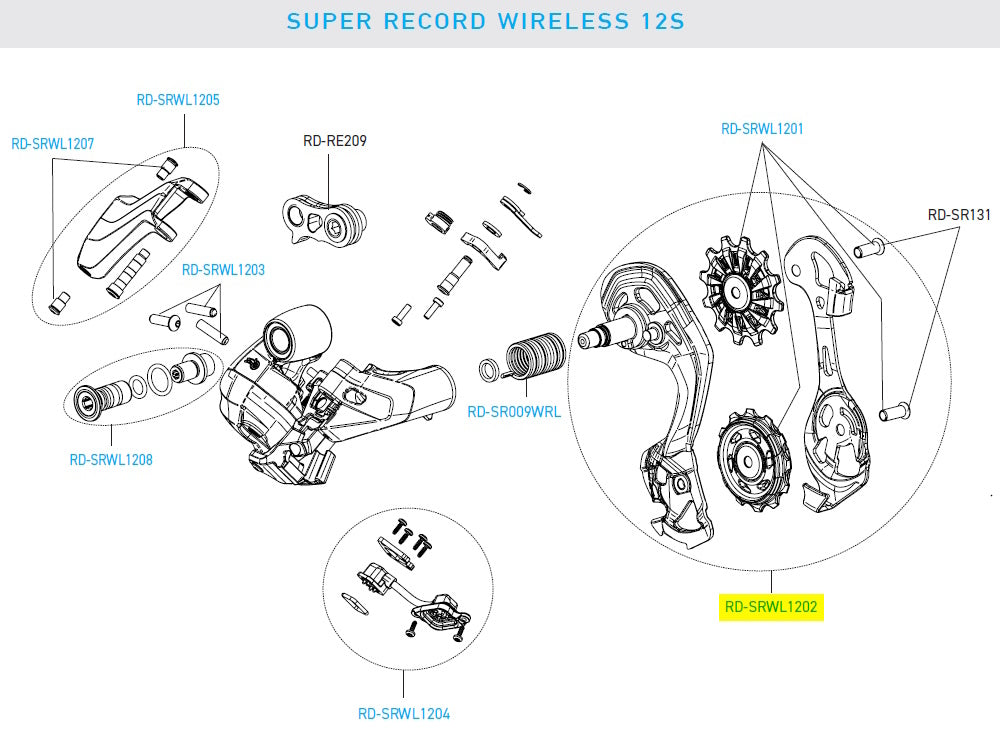 Super Record Wireless RR Derailleur Cage