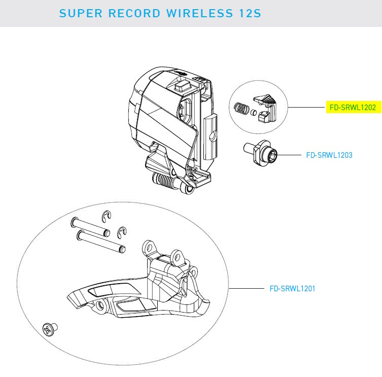 Super Record Wireless FR Derailleur Battery Mode Button