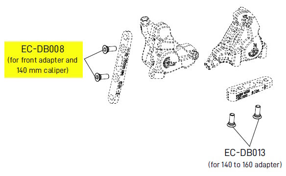 Disc Brake FR Flat Mount Screws for Adaptor (2pcs)