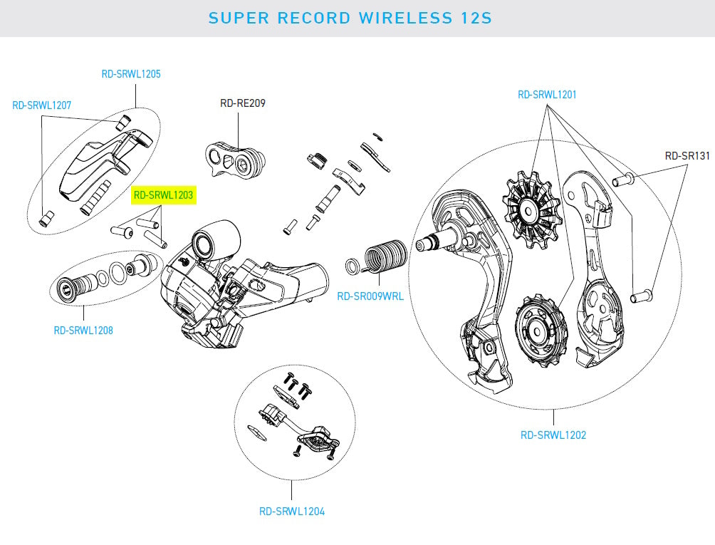 Super Record Wireless RR Derailleur Adjusting Screws