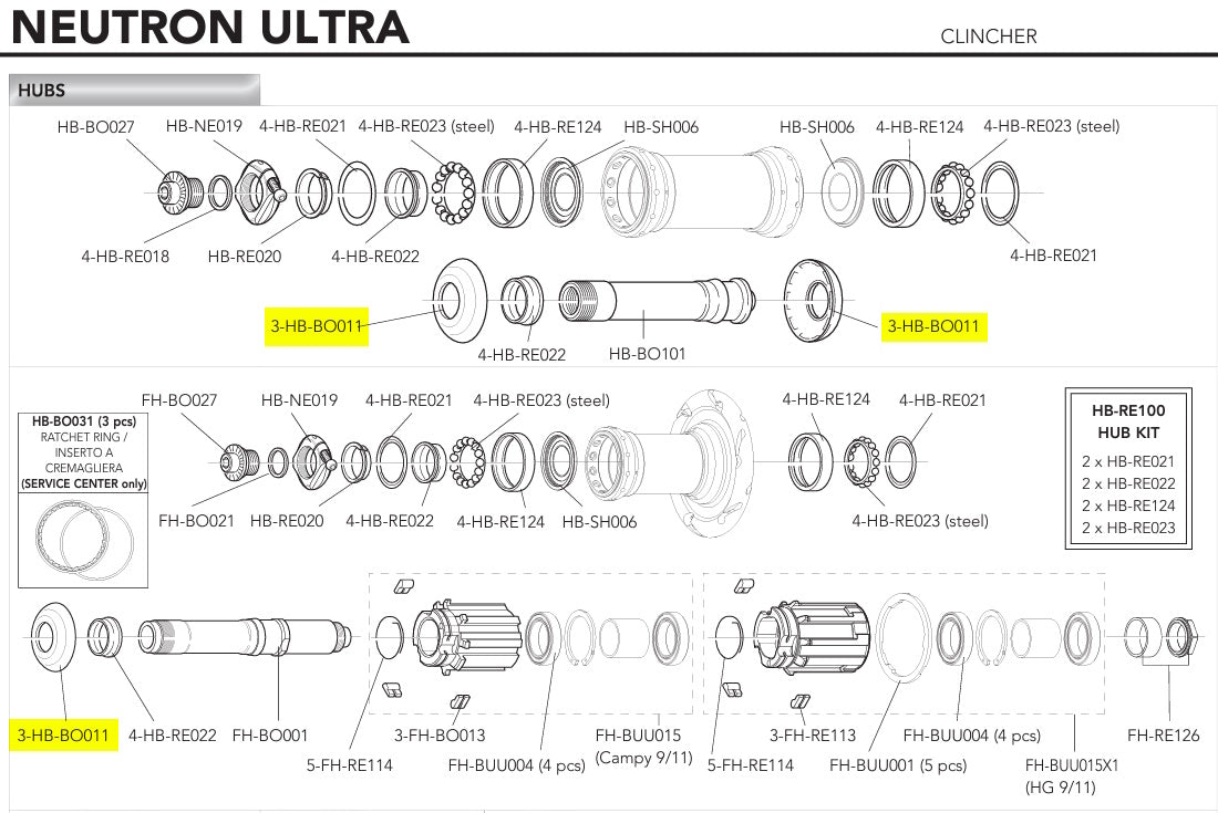 Neutron Hub Cap FR/RR (3pcs)