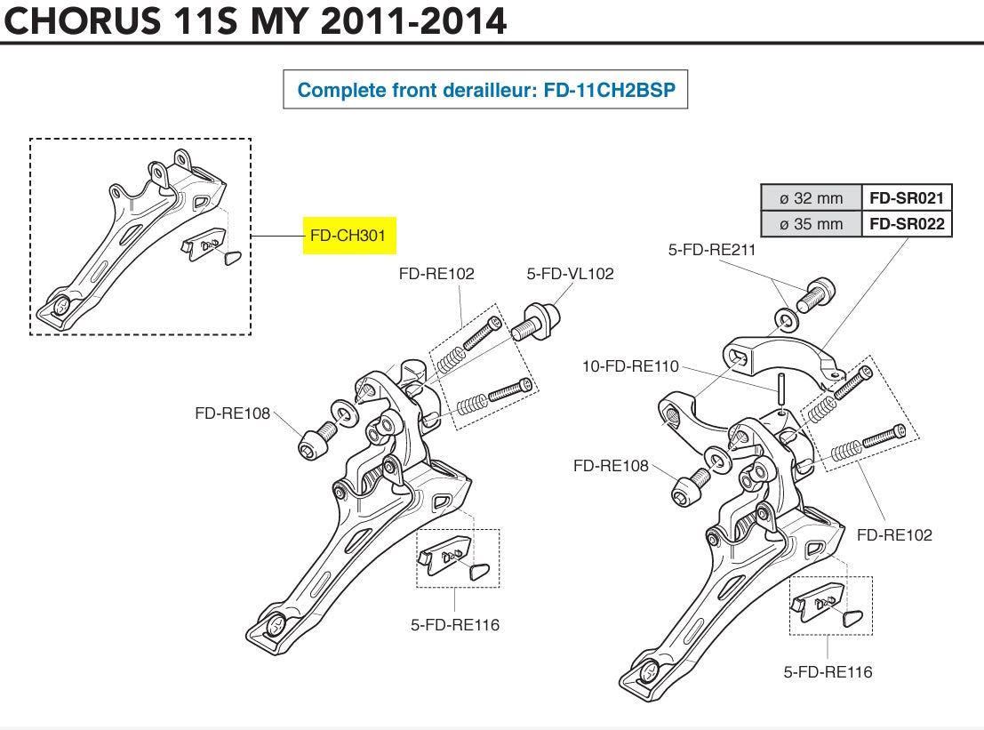 Chorus FR Derailleur Cage Pre 2014