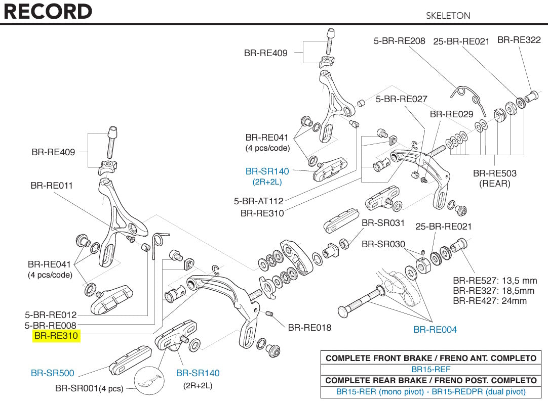 Brake Caliper Cable Clamp Kit Record