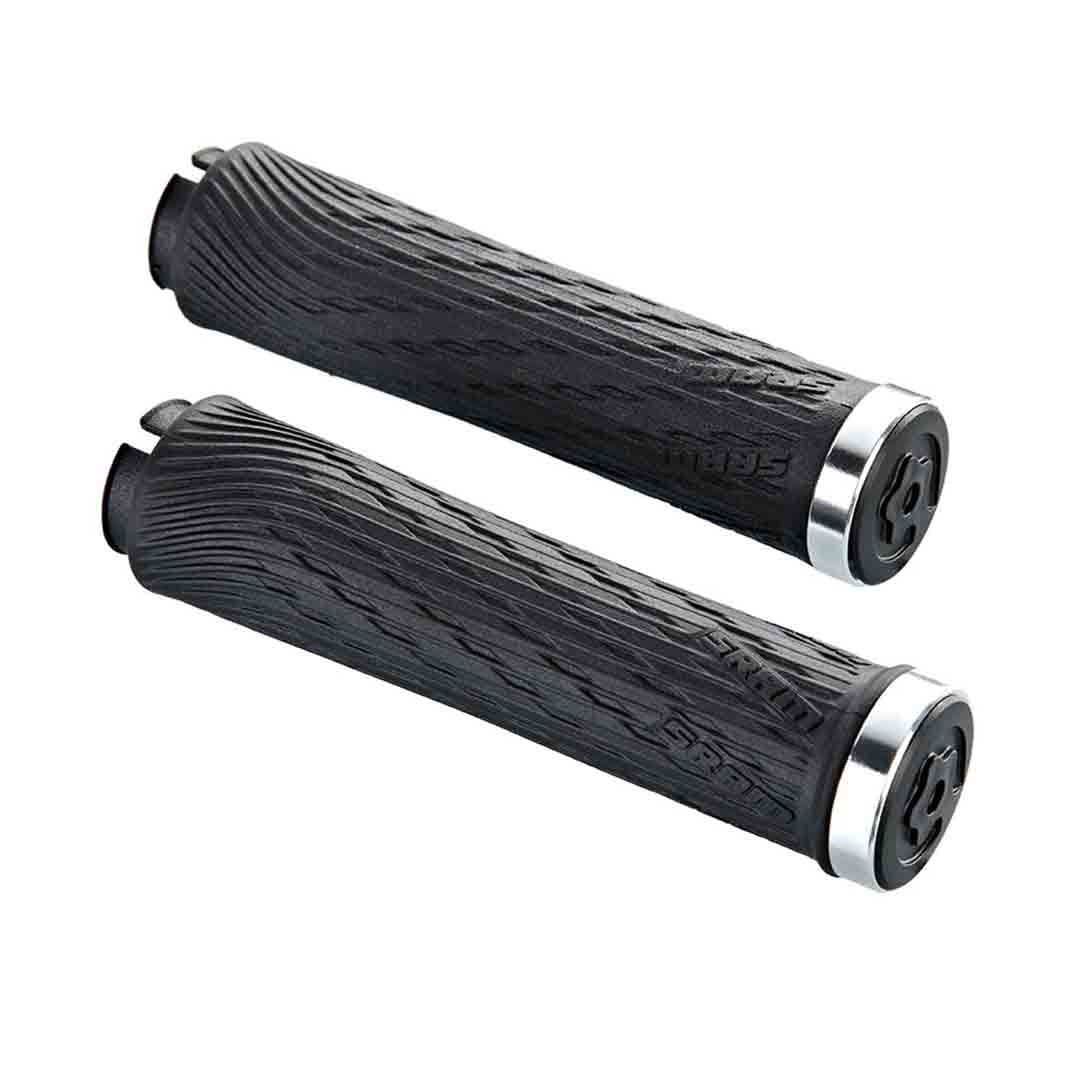 GS LOCK ON GRIPS 122MM BLK/SLV