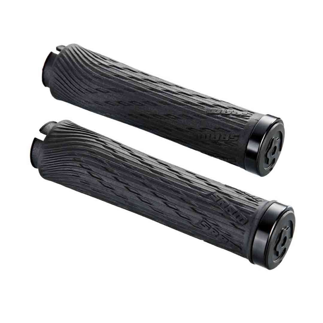 GS LOCK ON GRIPS 122MM BLK/BLK