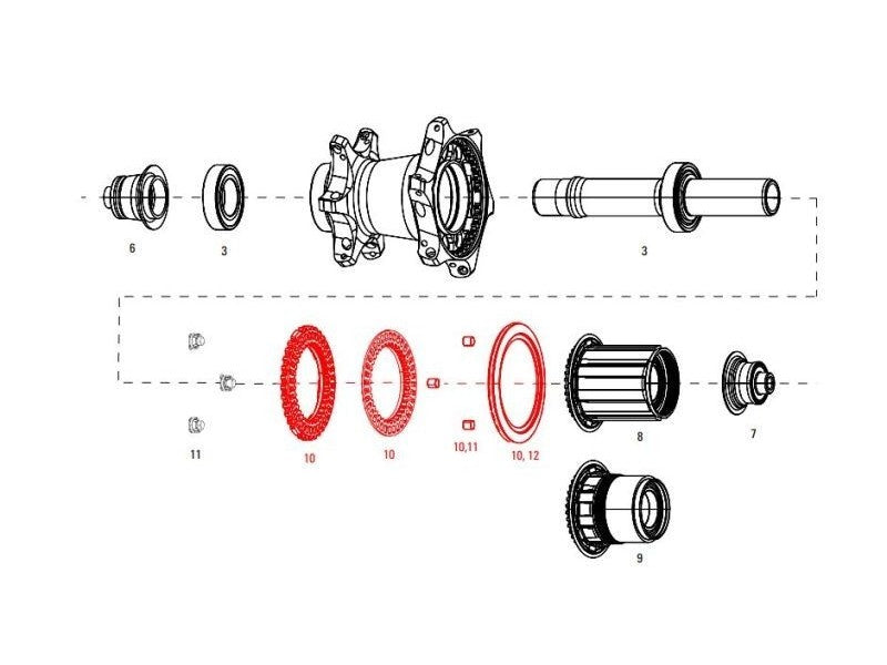 CLUTCH ASSY WITH SEAL REAR COG