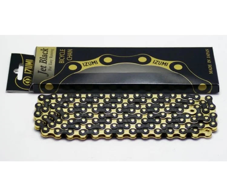 Izumi Chain Jet Black Gold & Black 1/2 x 1/8" 116L