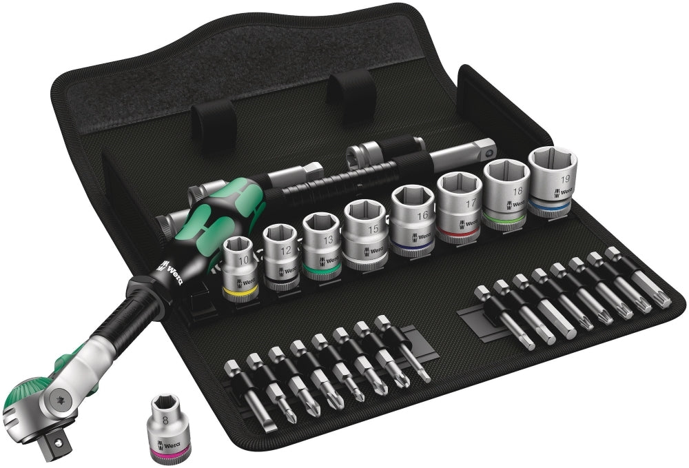 8100 SB 6 Zyklop Speed Ratchet Set 3/8" drive  metric