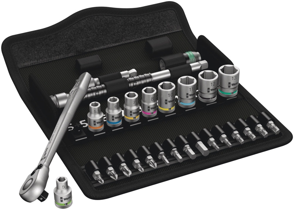 8100 SA 8 Zyklop Metal Ratchet Set with switch lever  1/4" drive  metric
