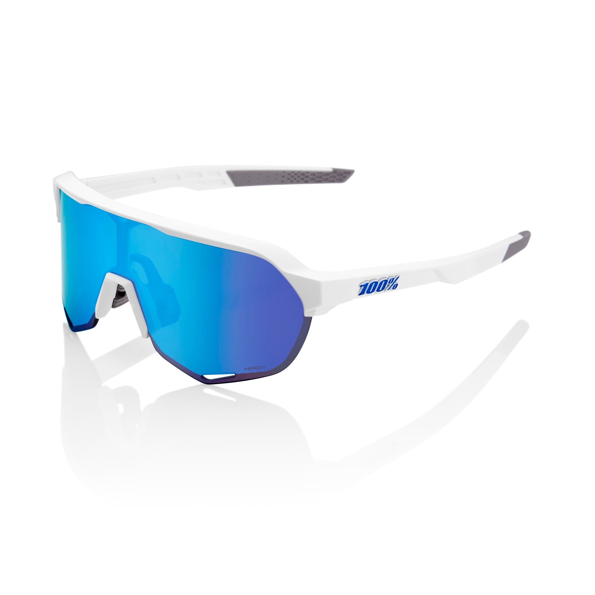S2 - Matte White - HiPER Blue  Mirror
