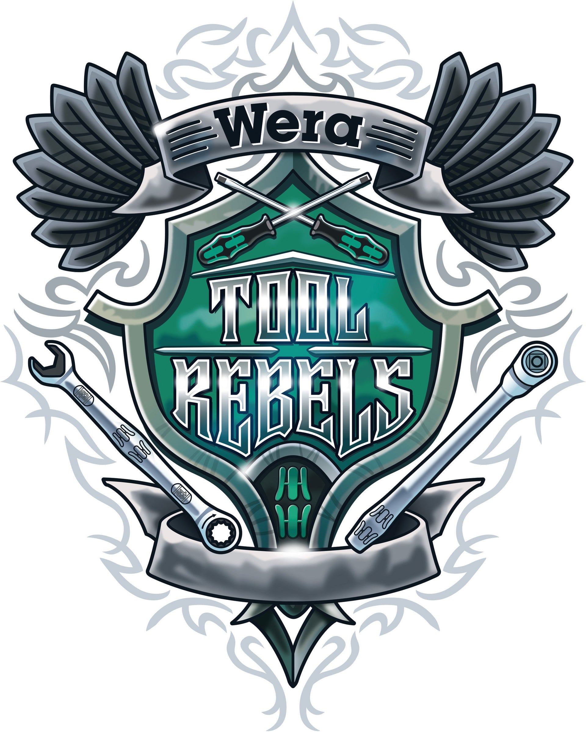 WERA TOOL REBELS Sticker 75X60MM