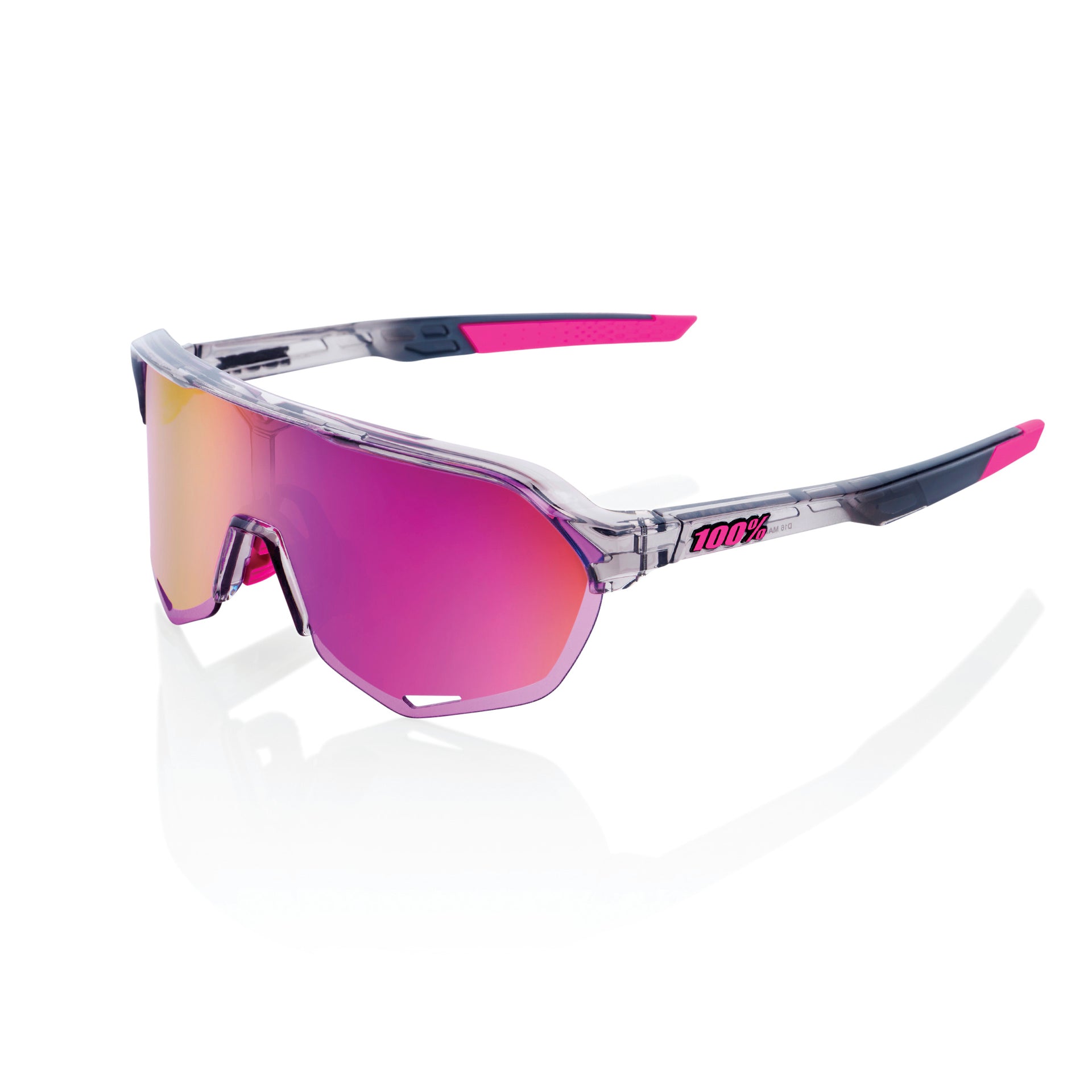 S2 - Translucent Polished Grey - Purple Mirror – Elite Racing Cycles