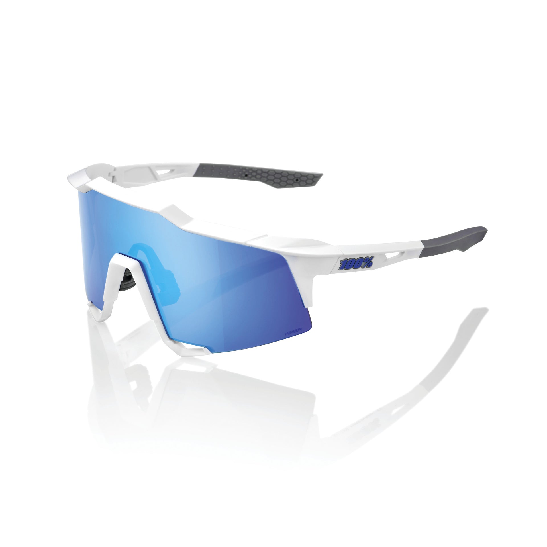 SPEEDCRAFT - Matte White - HiPER Blue  Mirror
