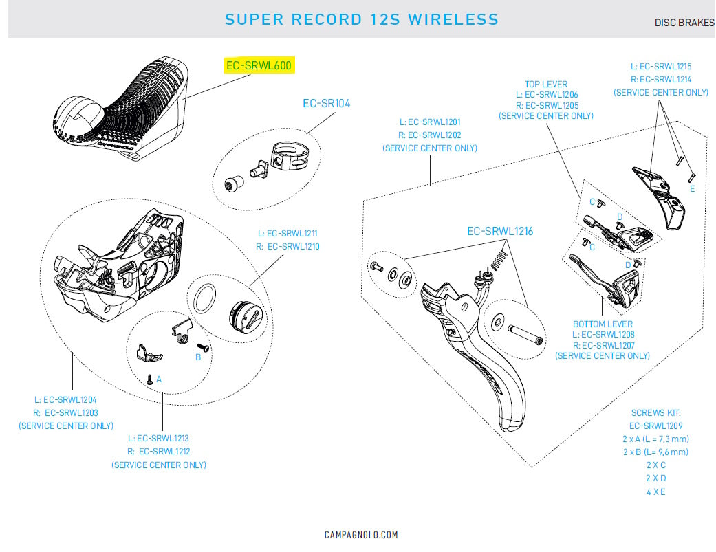 Rubber Hoods Ergopower Super Record Wireless 12 Speed