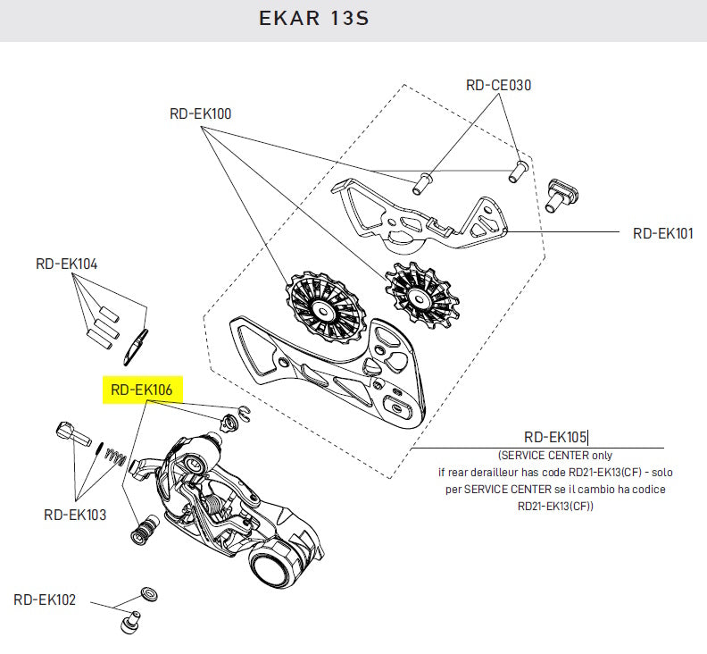 Rear Derailleur Mounting Bolt for EKAR