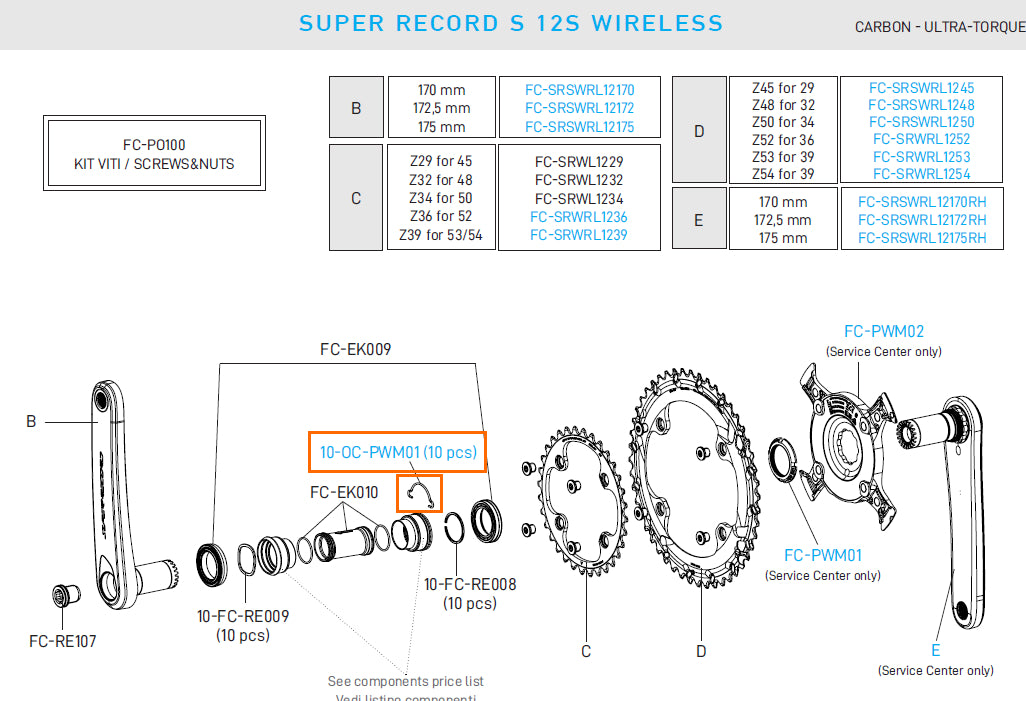 Bottom Bracket Power Meter Safety Spring (10pcs)