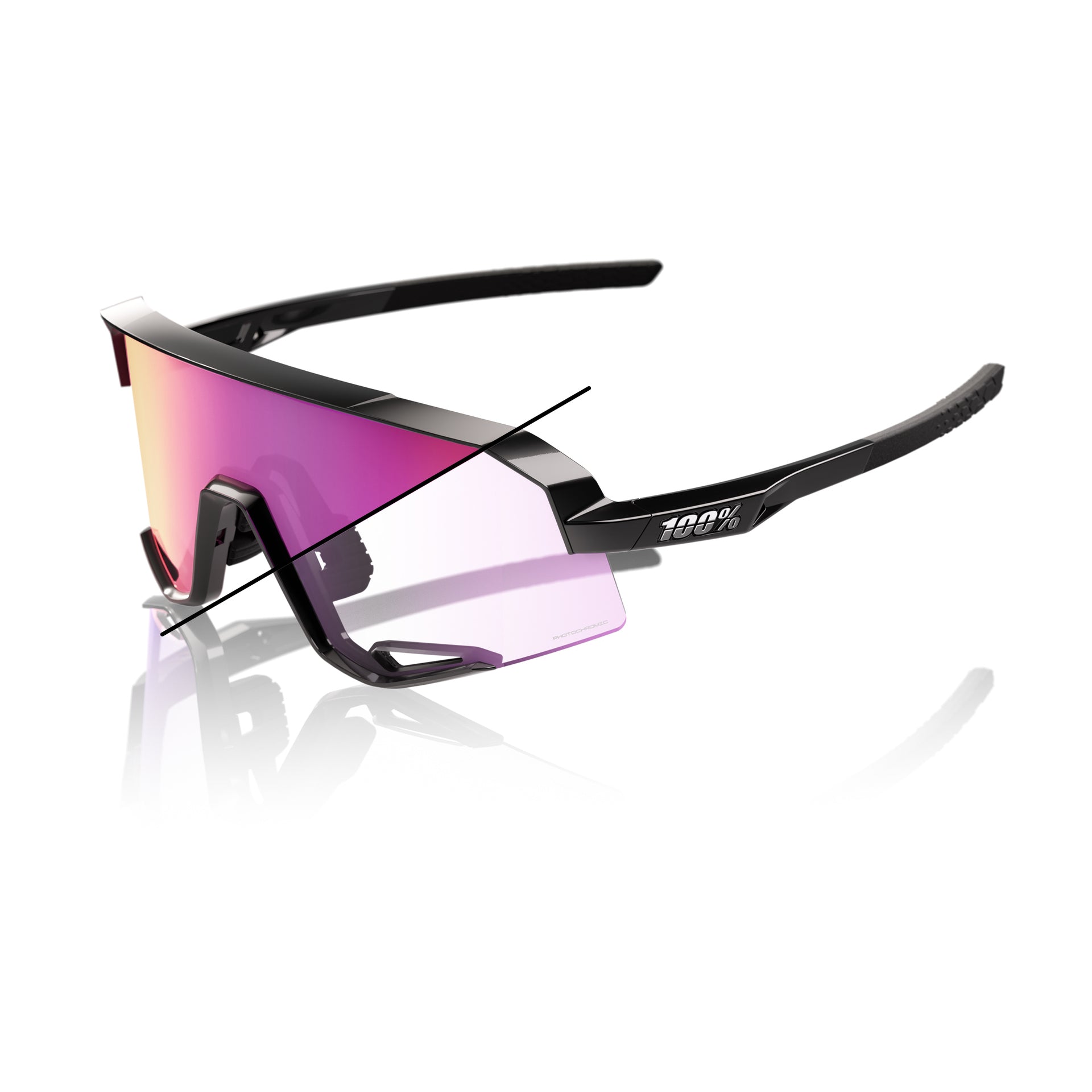SLENDALE - Gloss Black - Purple Mirror Photochromic