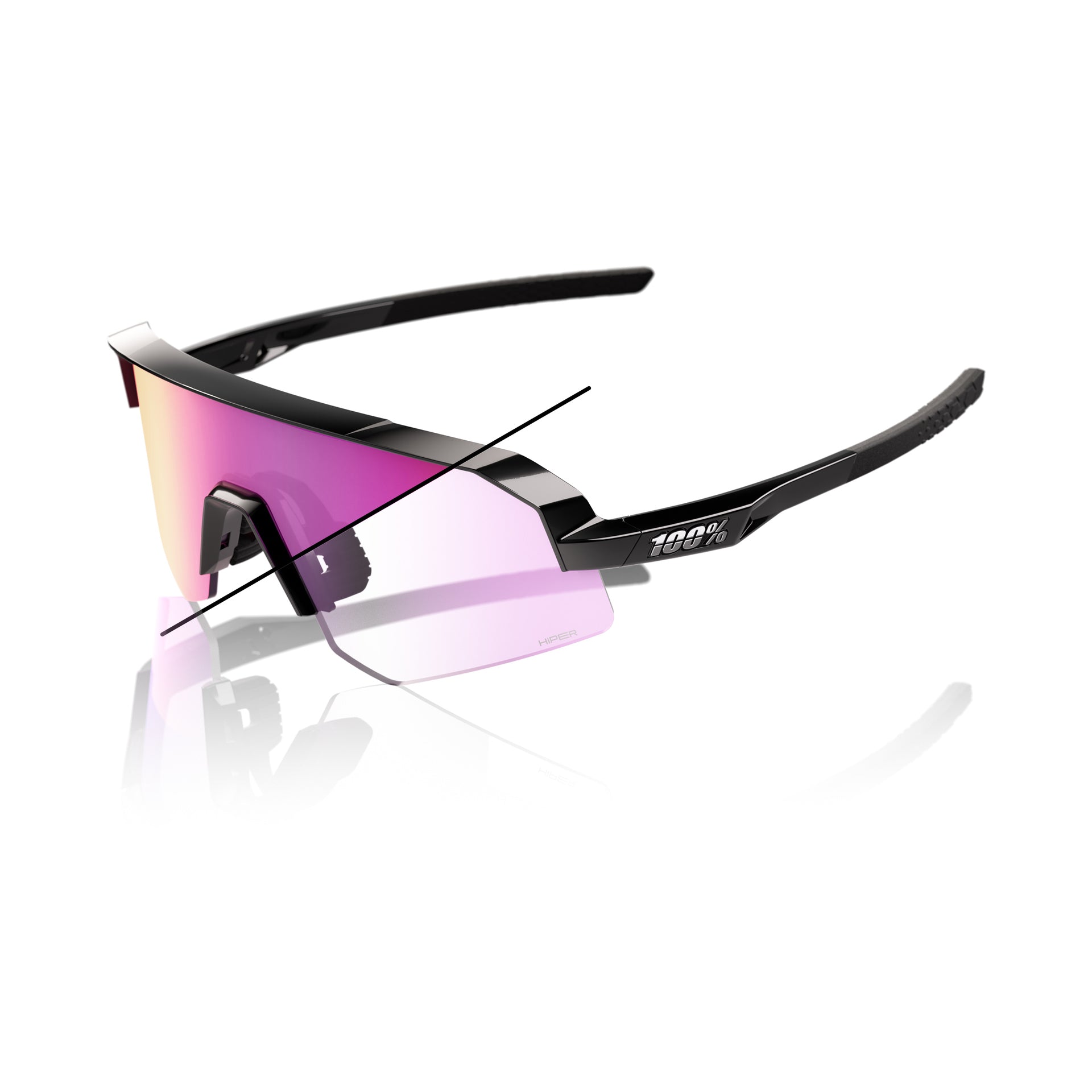 SLENDALE SL - Gloss Black - Purple Mirror Photochromic