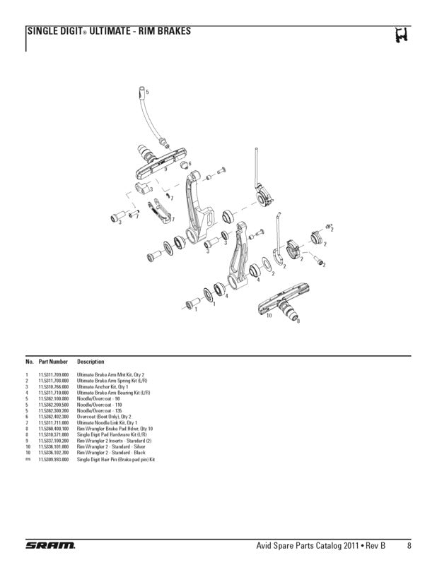 BRAKE PAD RIM INSERT WRANGLER