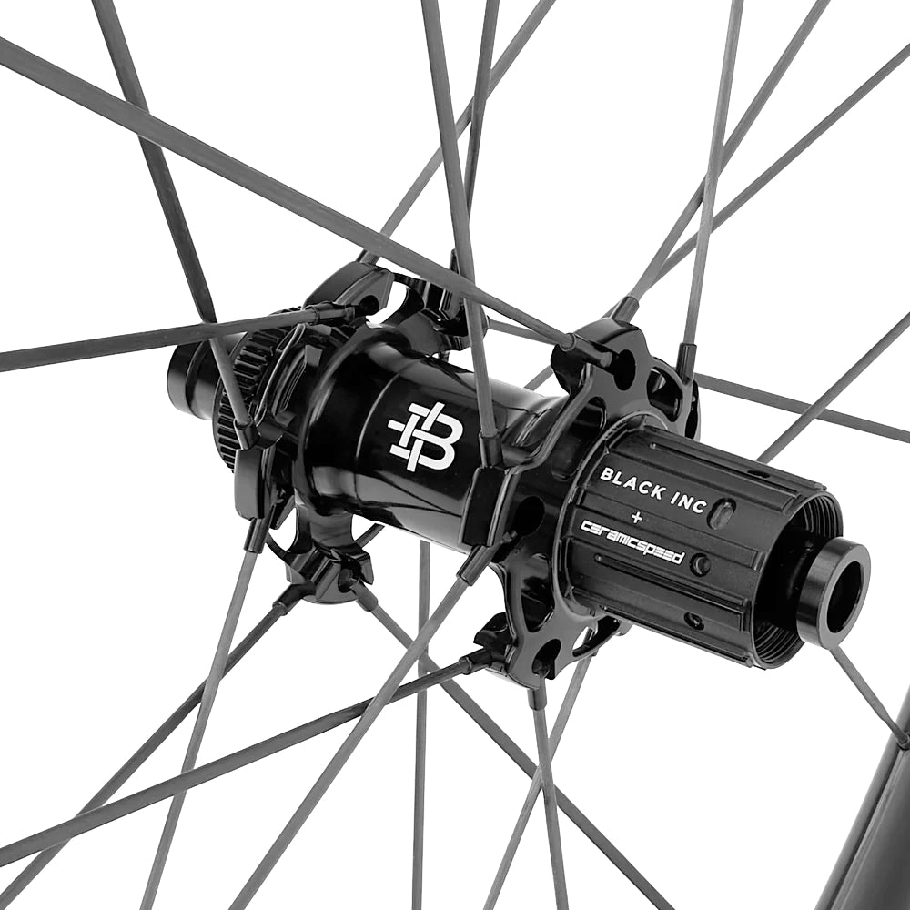 Black Inc 48|58 Wheelset – Carbon/Silver CeramicSpeed