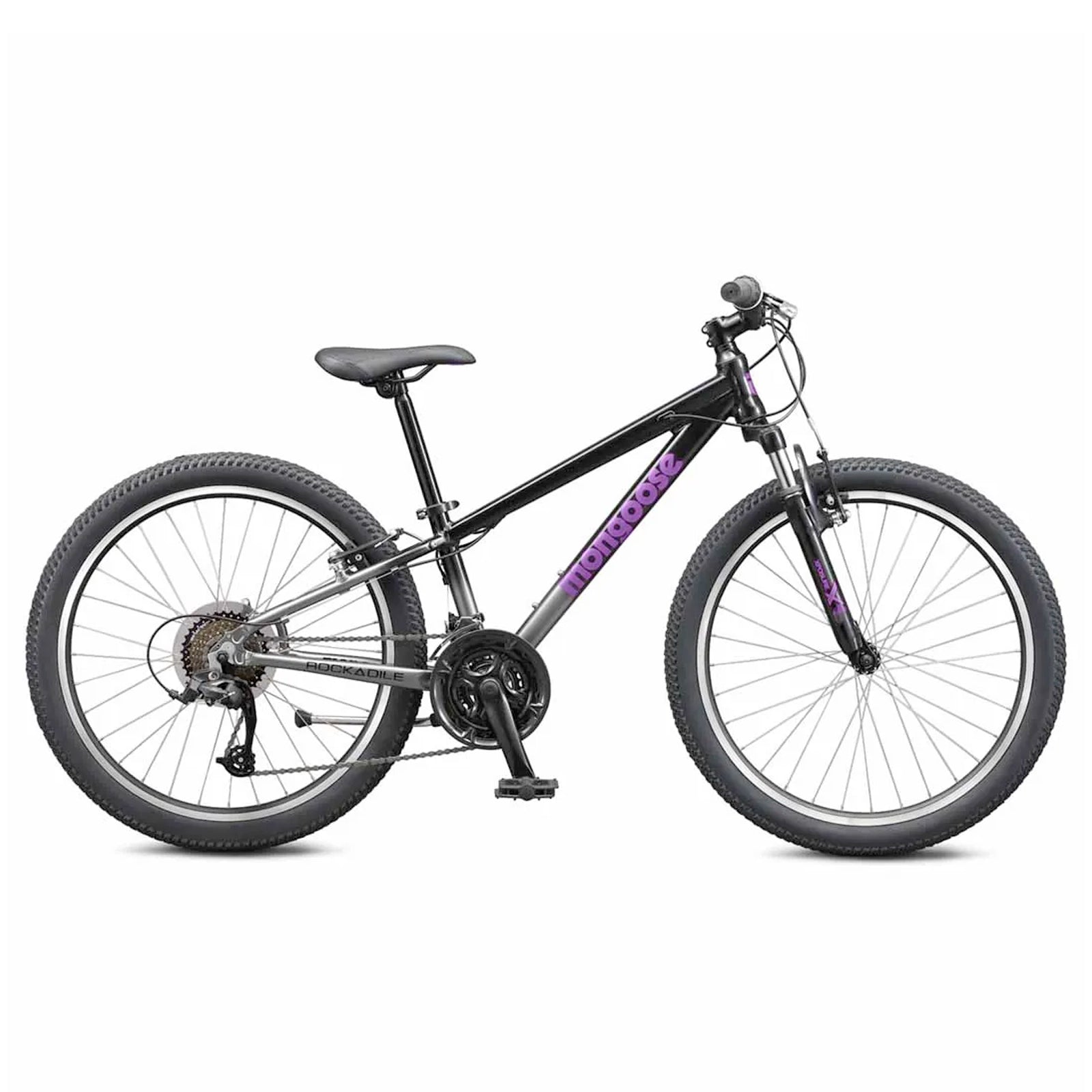 Mongoose Rockadile 24 Kids Mountain Bike Black