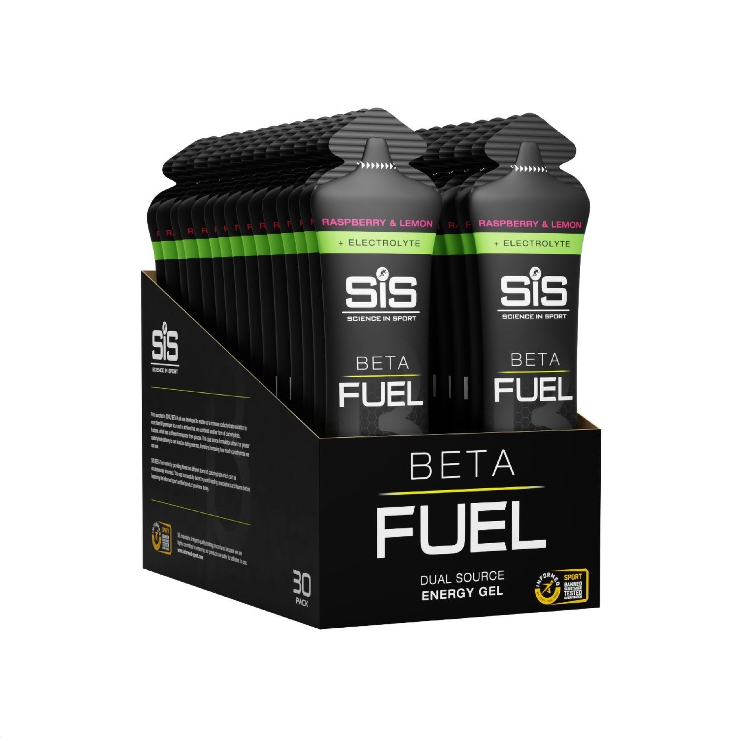 SIS GEL BETA FUEL + Electrolyte Raspberry & Lime