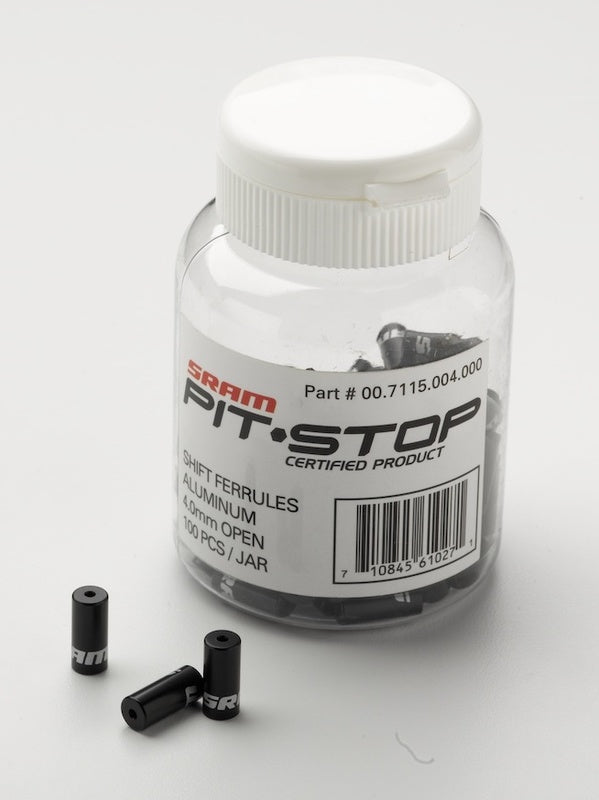 GEAR FERRULES 4.0MM BLACK 100