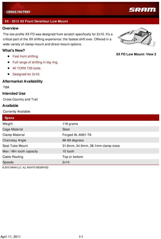 FD XX TOP PULL LOW CLAMP >>>