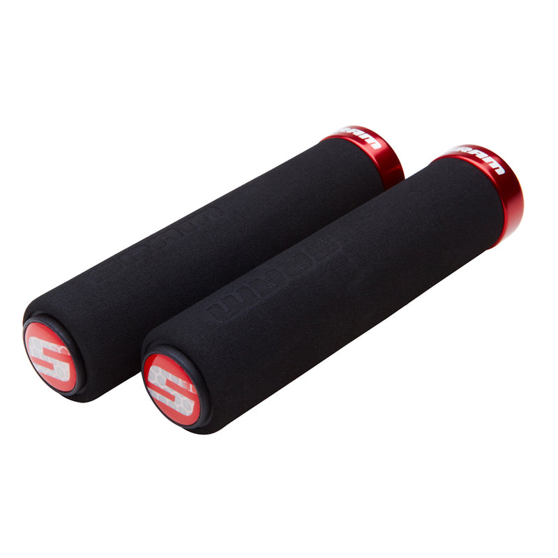 FOAM LOCK ON GRIPS BLACK/RED
